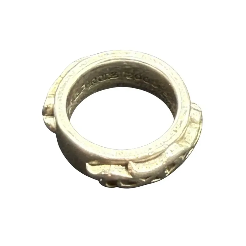 Chrome Hearts Sterling Silver Carved Band Ring – Size ~9 (U.S.)